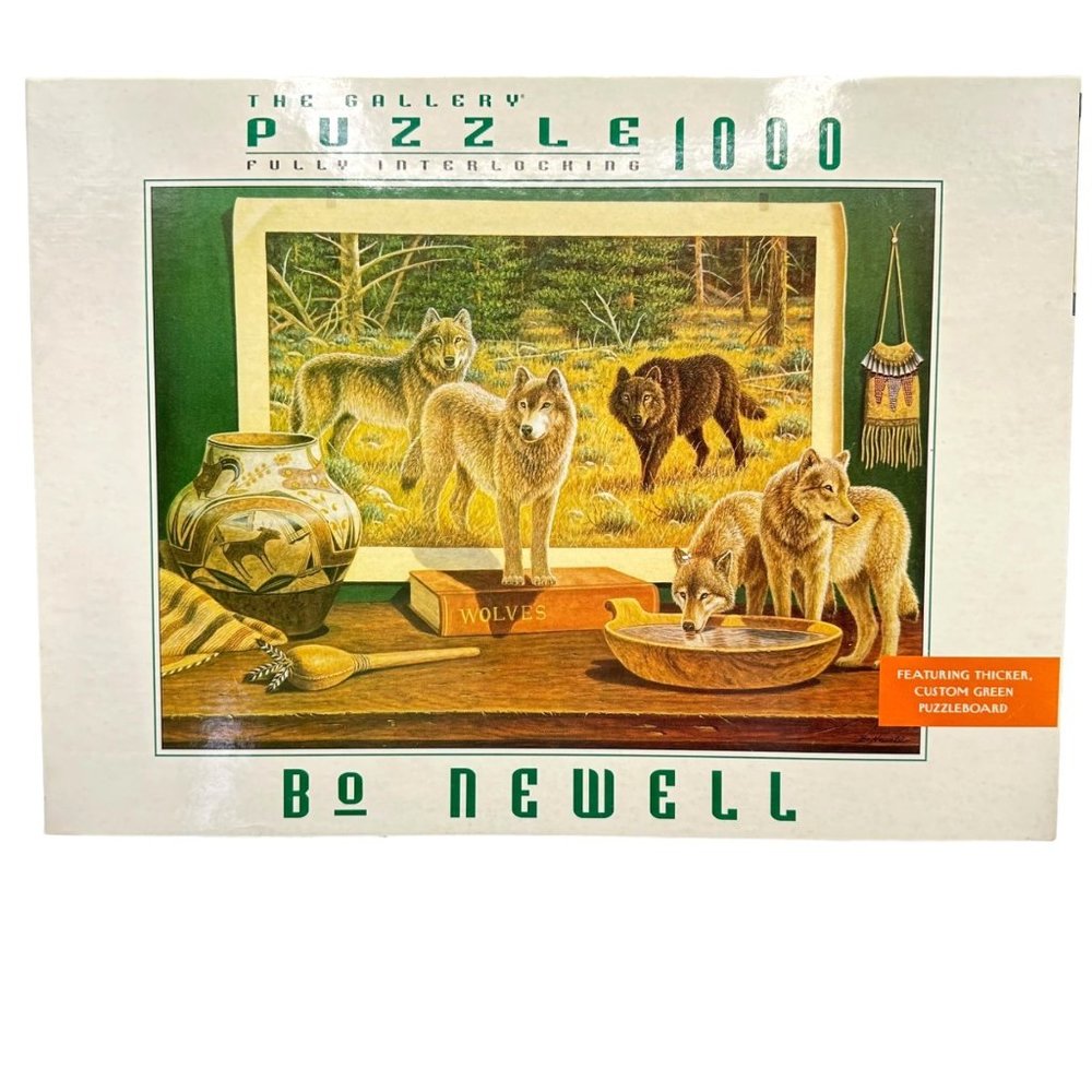 The Gallery Puzzle 1000 Piece Jigsaw Bo Newell Acoma Wolves Native American 1996